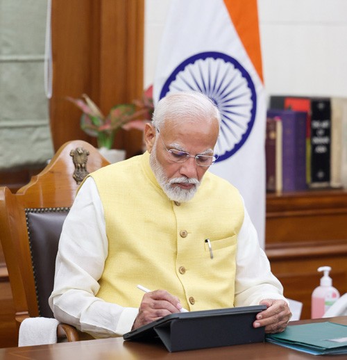 prime minister narendra modi takes over as prime minister at south block