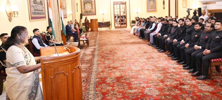 indian foreign service trainees meet the president