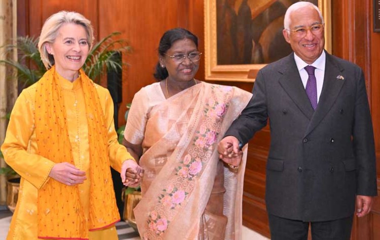 president droupadi murmu welcomed european union leaders