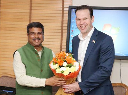 australia's senator met petroleum minister dharmendra pradhan