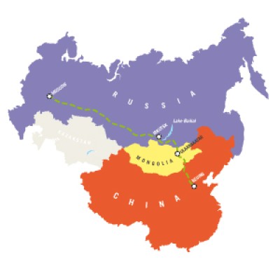russia, mongolia and china map