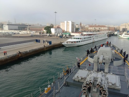 indian navy ship tarakash reached spain