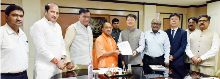 chief minister meets samsung india chairman