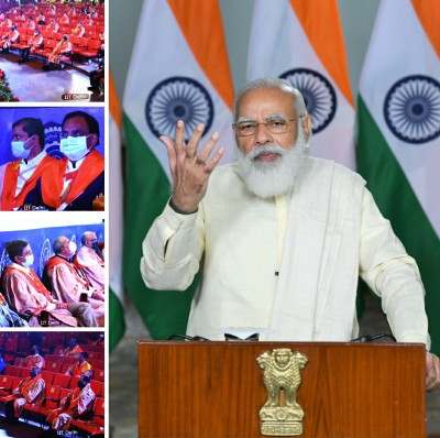 narendra modi addressing the 51st convocation of iit delhi
