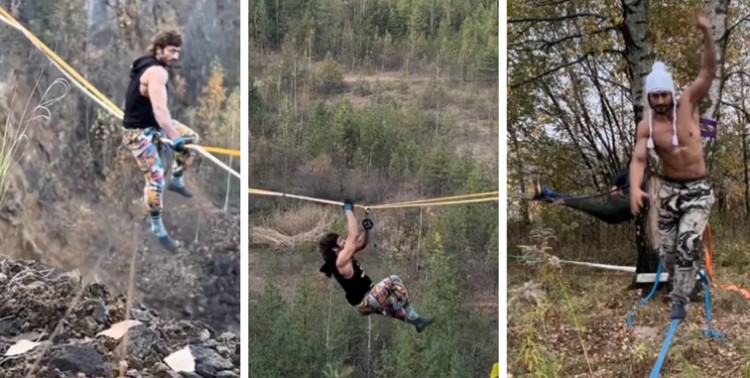 vidyut jammwal performs breathtaking highline aerial-action