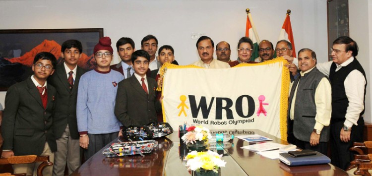 dr. mahesh sharma with robot olympiad winning