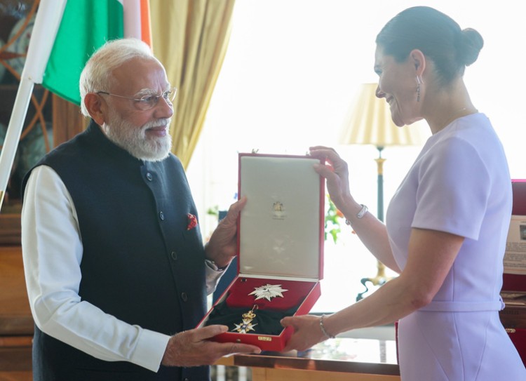 narendra modi honored with sweden's highest award