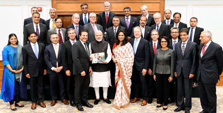 usispf business leaders with prime minister narendra modi