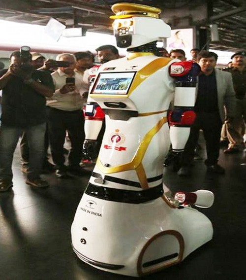 humanoid robot arjun deployed at visakhapatnam railway station