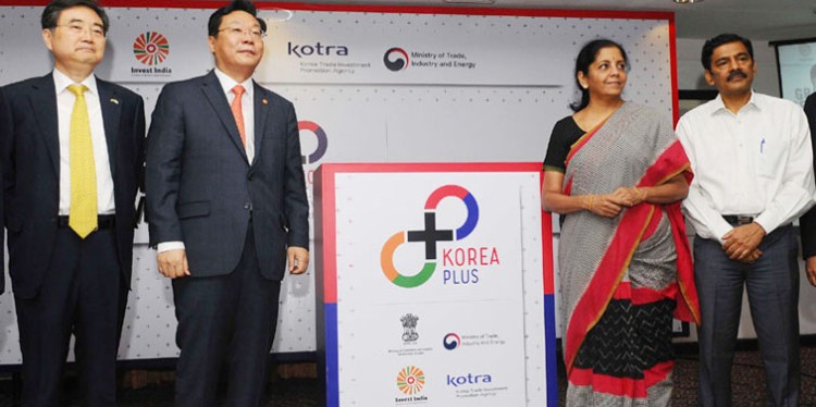 nirmala sitharaman inaugurating the office of korea plusi