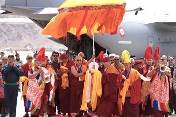 sacred relics of lord buddha arrive in leh
