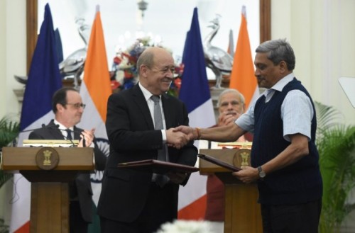 india-france signing the intergovernmental agreement on rafale