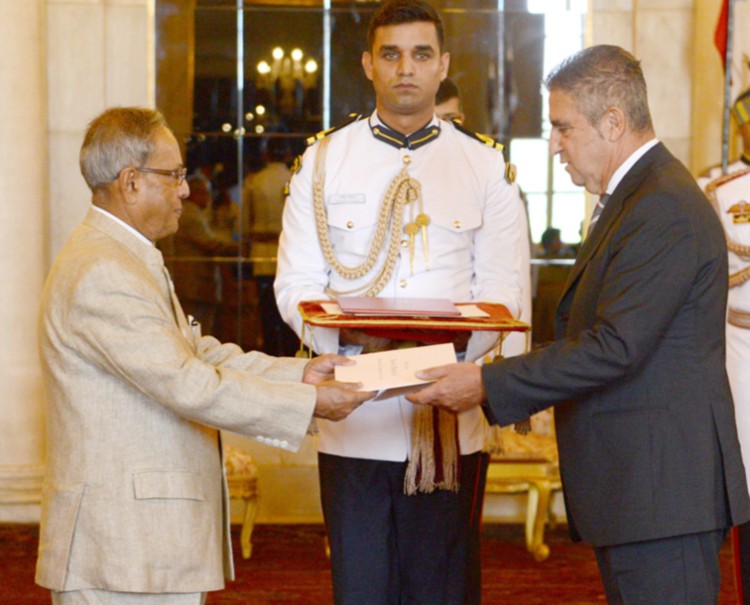 pranab mukherjee and francesco polidori