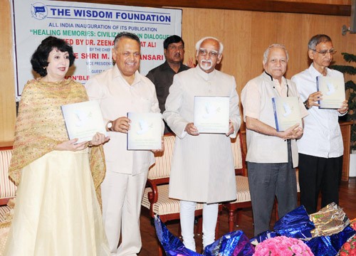 mohd. hamid ansari releasing a book entitled “Healing Memories: Civilizations in Dialogue”