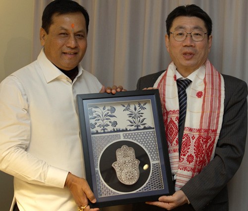 deputy minister of japan and sarbananda sonowal