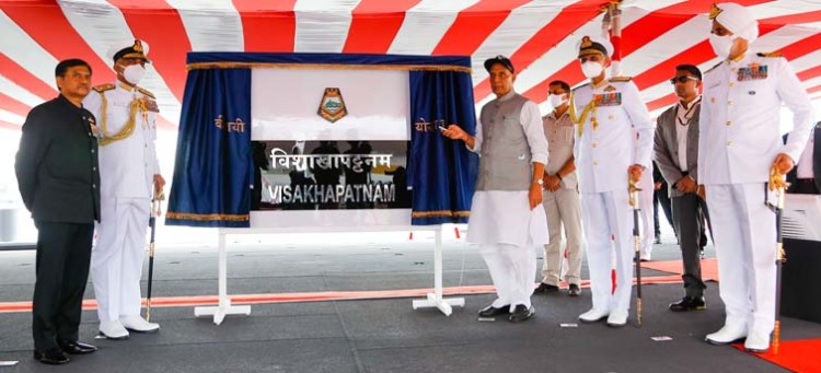 ins visakhapatnam commissioned into the indian navy