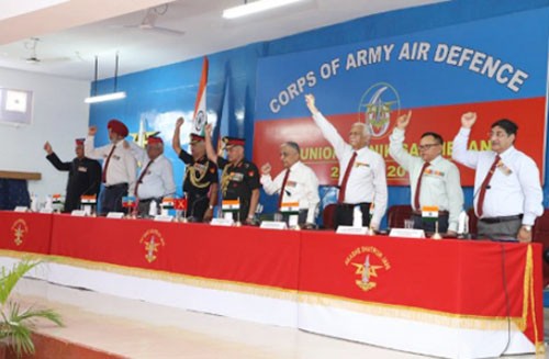 reunion ceremony of the army's air defense corps