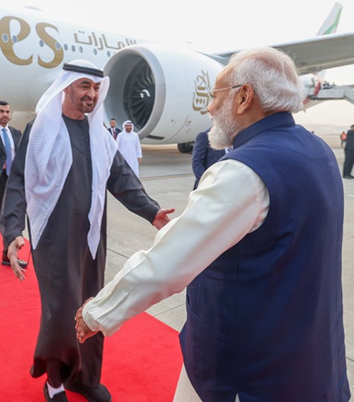 uae president sheikh nahyan and pm narendra modi