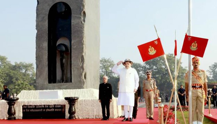 home minister tribute to martyrs on 'police memorial day'