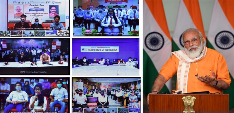 narendra modi addresses grand finale of smart india hackathon 2020