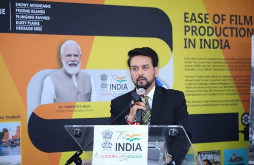 inauguration of india pavilion at 'marche du film'