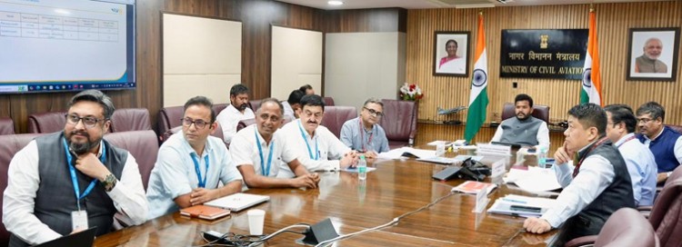 aviation minister conducts monthly review of domestic airlines