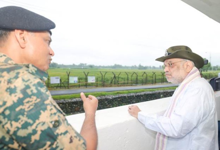 home minister visited the jumagach border outpost in siliguri
