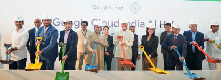 google cloud india ai hub's foundation stone laid