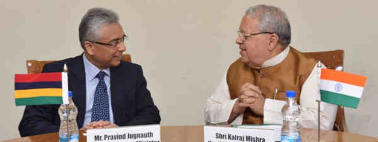 pravind jugnauth calling on the kalraj mishra