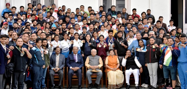 honor the winners of the 41st up state shooting championship in raj bhavan