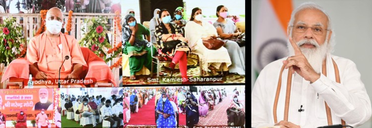 pm interaction with the beneficiaries of pm garib kalyan anna yojana in up