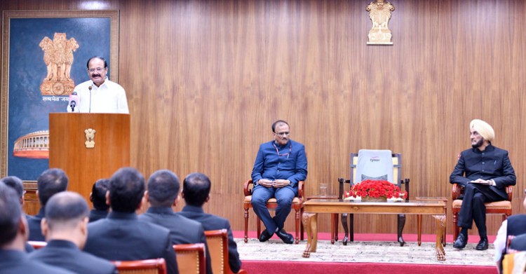 venkaiah naidu addressing probation officers of indian forest service