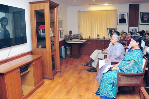 chandresh kumari katoch at the launch of a set of special dvds of films based on the stories of rabindranath tagore