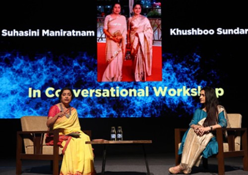 actresses suhasini maniratnam and khushbu sundar