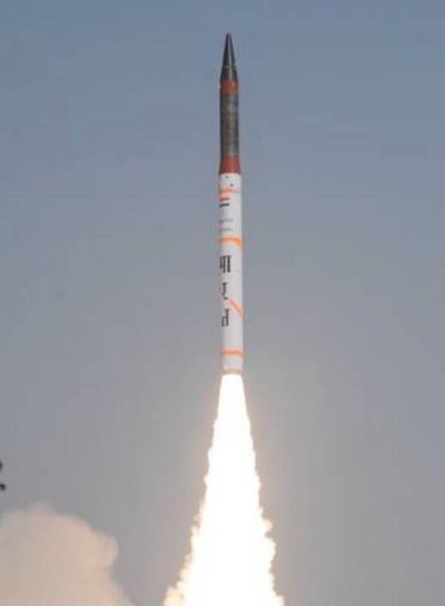 agni-5 ballistic missile