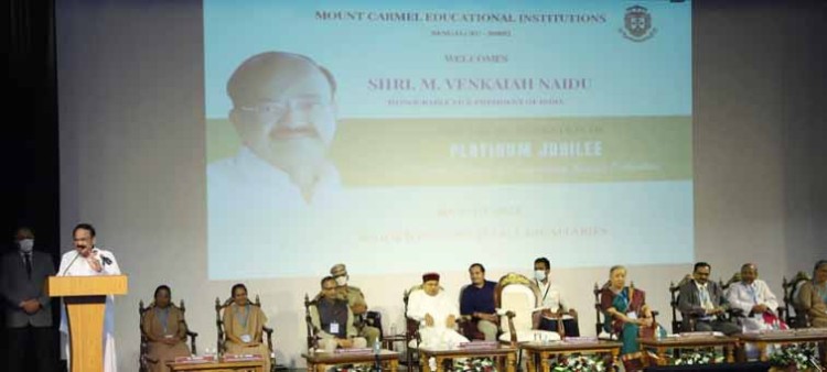 address at the platinum jubilee celebrations of mount carmel college in bengaluru