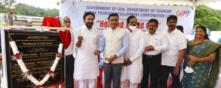 inaugurated helipad at old goa