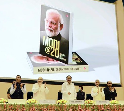 'modi @ 20: dreams meet delivery' book released