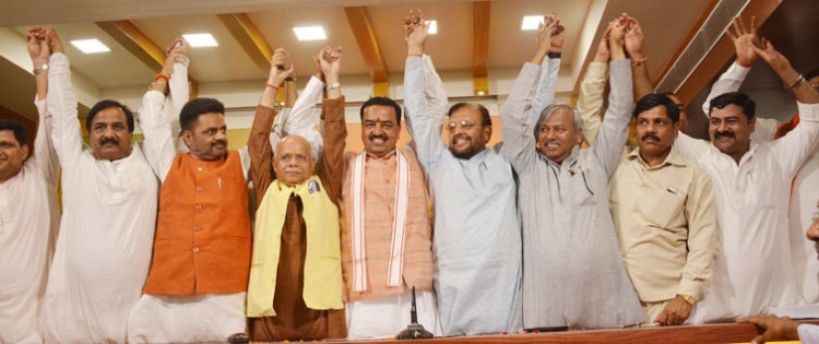 announcement of candidates for rajya sabha and vidhan parishad on bjp headquarters