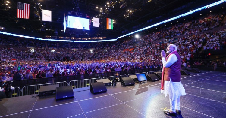 pm's address to large gathering of indian community in new york