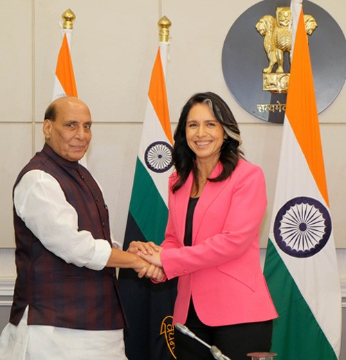defense minister rajnath and us intelligence director tulsi gabard