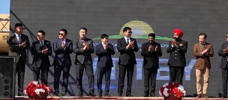 dharmendra pradhan attends commissioning ceremony in mongolia