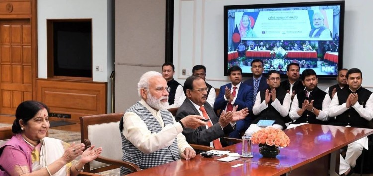 video conferencing of prime minister narendra modi and sheikh hasina