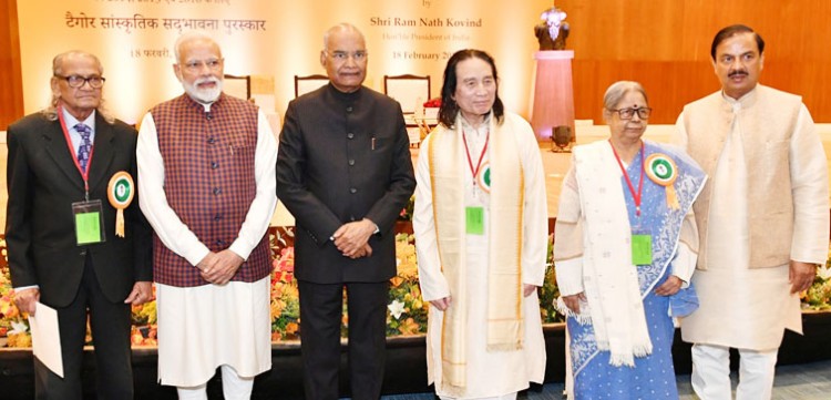 president honors tagore saanskrtik sadbhaavana sammaan