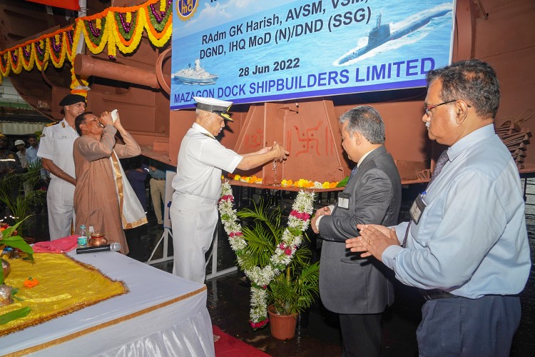 foundation stone laid for the construction of the seventh ship of the iconic p17a