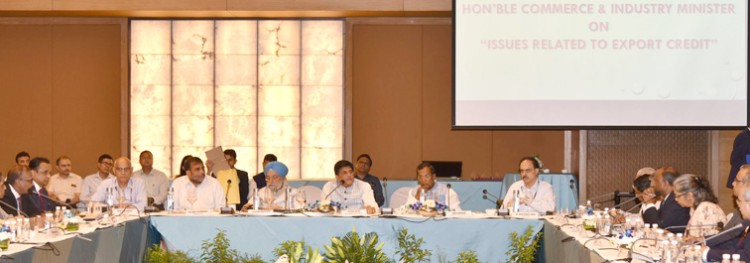 piyush goyal chairing the meeting to discuss issues related to export credit