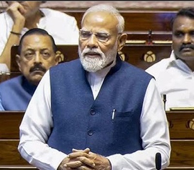 pm modi speaking in the rajya sabha