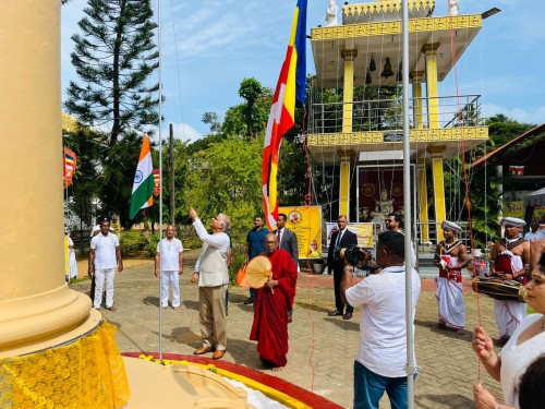 replica of ashoka pillar unveiled in sri lanka