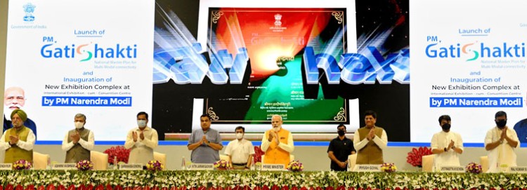 narendra modi launching the pm gati shakti-national master plan
