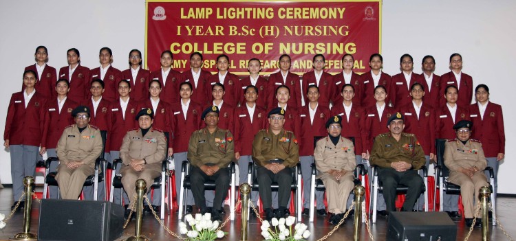 bsc (h) nursing course commences with lamp lighting ceremony at army hospital